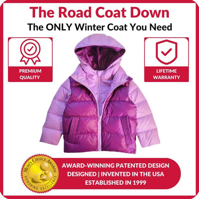 Onekid Car Seat Coat | The Road Coat Down - Lilac/Plum