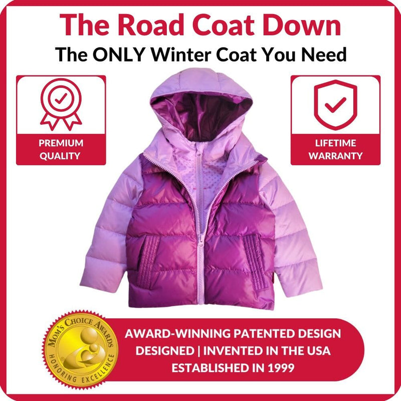 Onekid Car Seat Coat | The Road Coat Down - Lilac/Plum