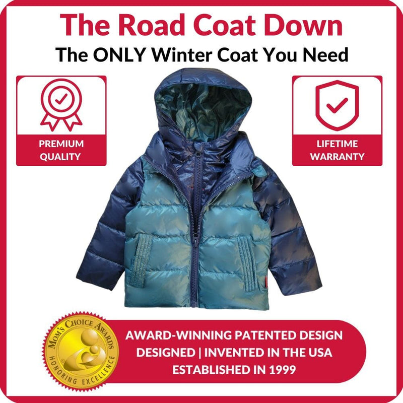 Onekid Car Seat Coat | The Road Coat Down - Navy/Teal
