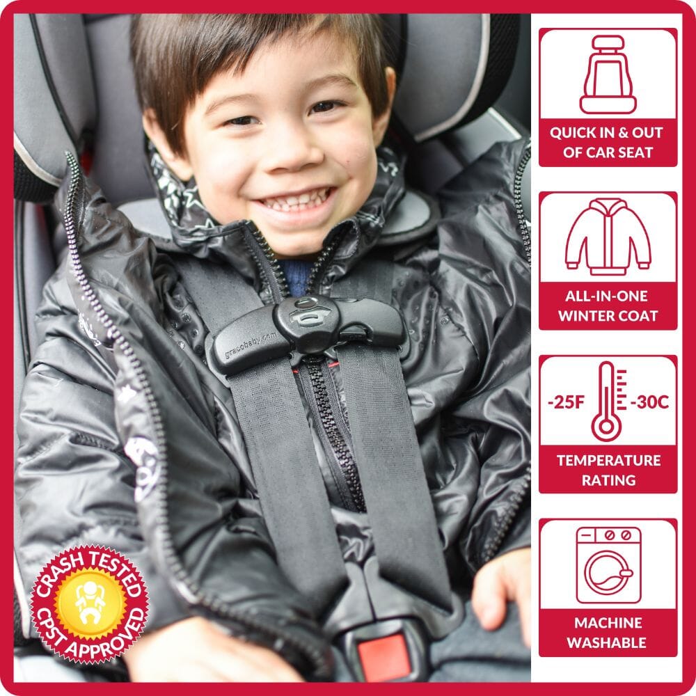Onekid Car Seat Coat | The Road Coat Down - Rocketship Print- Strolleria