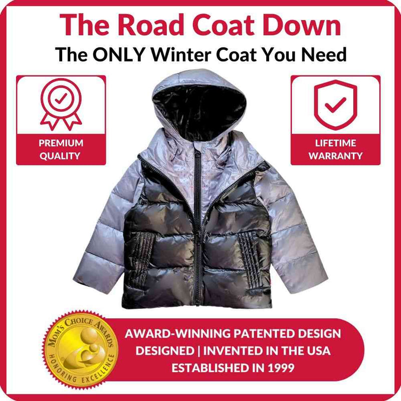 Onekid Car Seat Coat | The Road Coat Down - Platinum/Black
