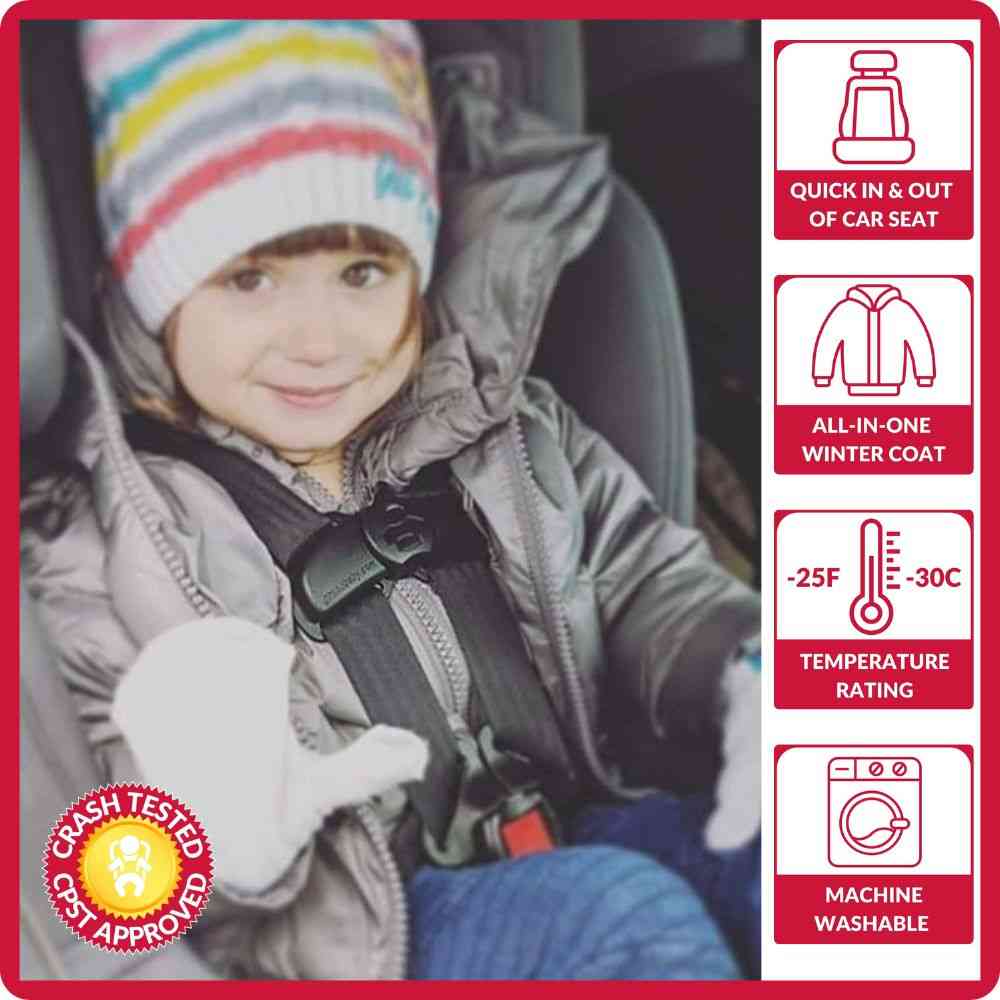 Onekid Car Seat Coat | The Road Coat Down - Platinum- Strolleria