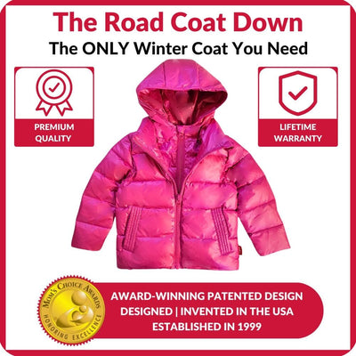 Onekid Car Seat Coat | The Road Coat Down - Fuchsia