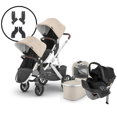 2024 UPPAbaby Vista V2 Double Stroller and Mesa Max Travel System - Declan / Jake