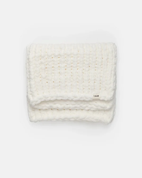 7AM Enfant Hand-Knit Chenille Throw- Strolleria