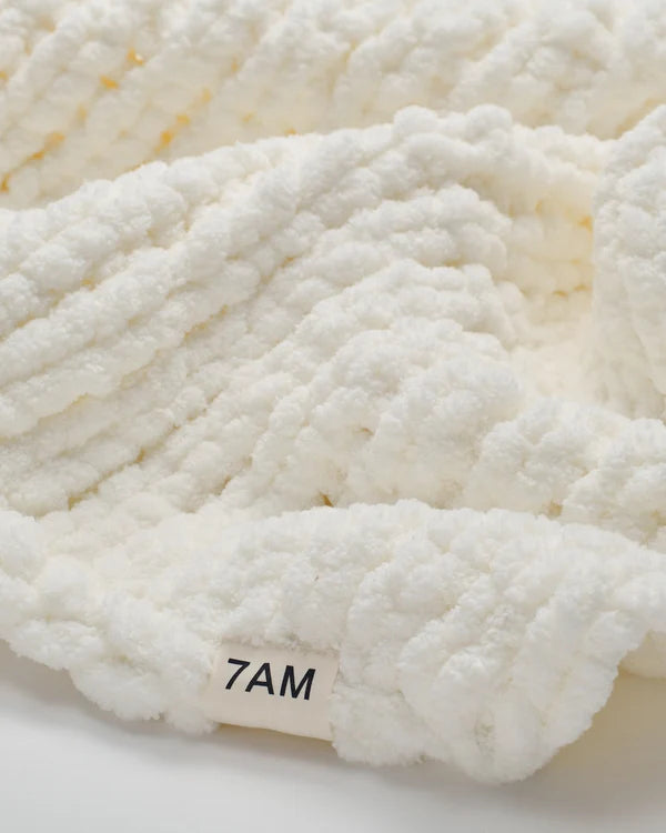 7AM Enfant Hand-Knit Chenille Throw- Strolleria