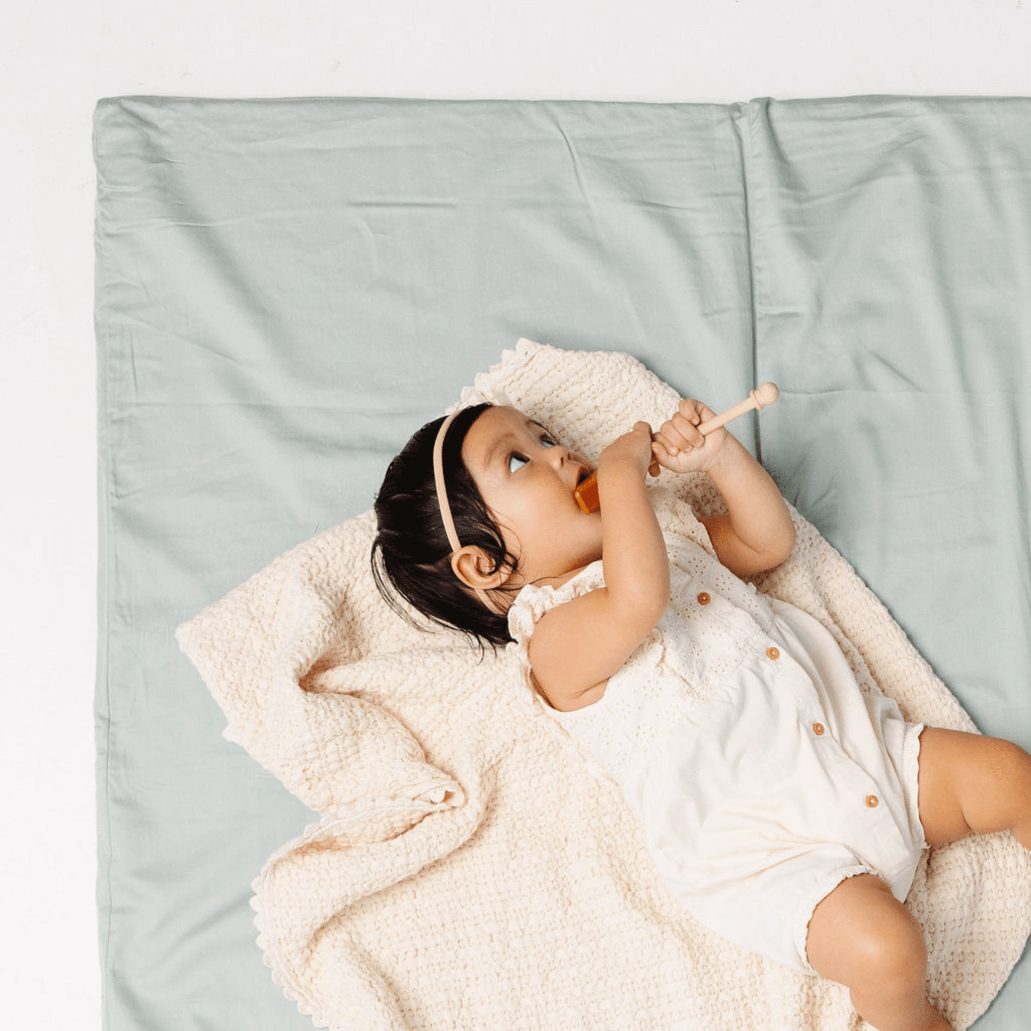 Toki Kids Sage + Breeze Organic Cotton Mat- Strolleria