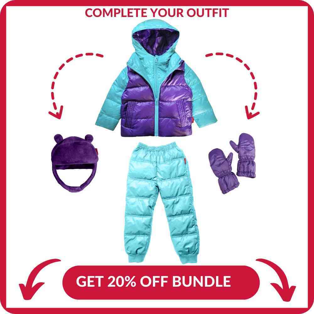 Onekid Car Seat Coat | The Road Coat Down - Aqua/Purple- Strolleria