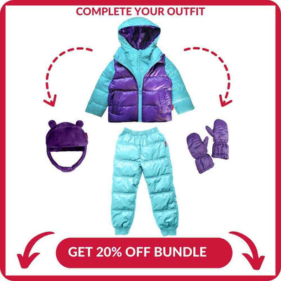 Onekid Car Seat Coat | The Road Coat Down - Aqua/Purple