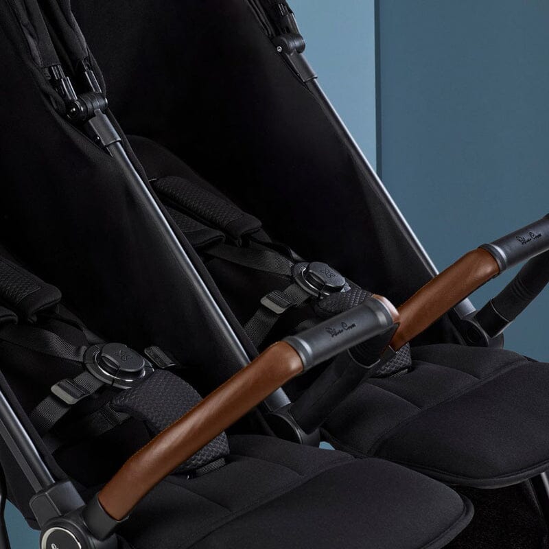 Silver Cross Jet Double Stroller - Black- Strolleria