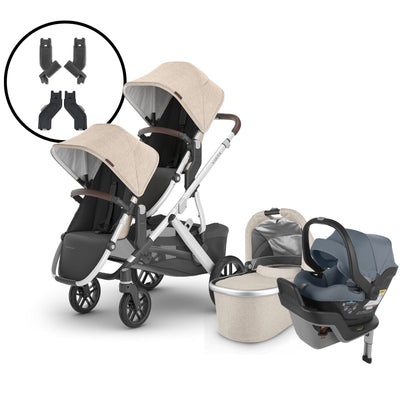 2024 UPPAbaby Vista V2 Double Stroller and Mesa Max Travel System - Declan / Gregory
