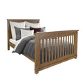 Natural Wood Full-Size Bed with Appleseed Rowan Conversion Rails - Styled Setup | Strolleria