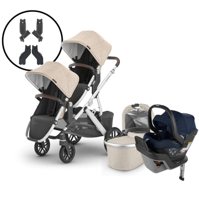2024 UPPAbaby Vista V2 Double Stroller and Mesa Max Travel System - Declan / Noa