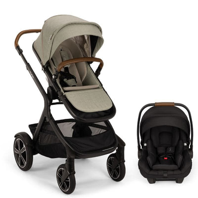 Nuna DEMI Next with Rider Board and PIPA aire RX Travel System - Hazelwood / Caviar