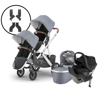 2024 UPPAbaby Vista V2 Double Stroller and Mesa Max Travel System - Gregory / Jake