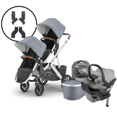 2024 UPPAbaby Vista V2 Double Stroller and Mesa Max Travel System - Gregory / Stella
