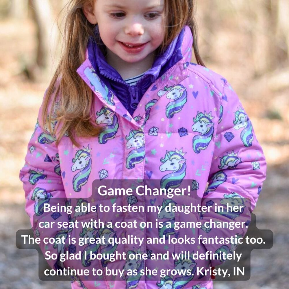 Onekid Car Seat Coat | The Road Coat Vegan - Unicorn Print- Strolleria