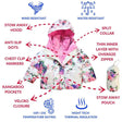 Onekid Car Seat Coat | The Road Coat Vegan - Floral Print - Bambi Baby