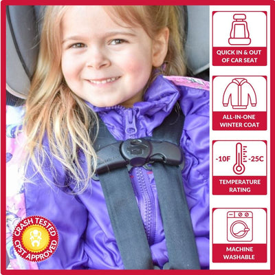 Onekid Car Seat Coat | The Road Coat Vegan - Unicorn Print