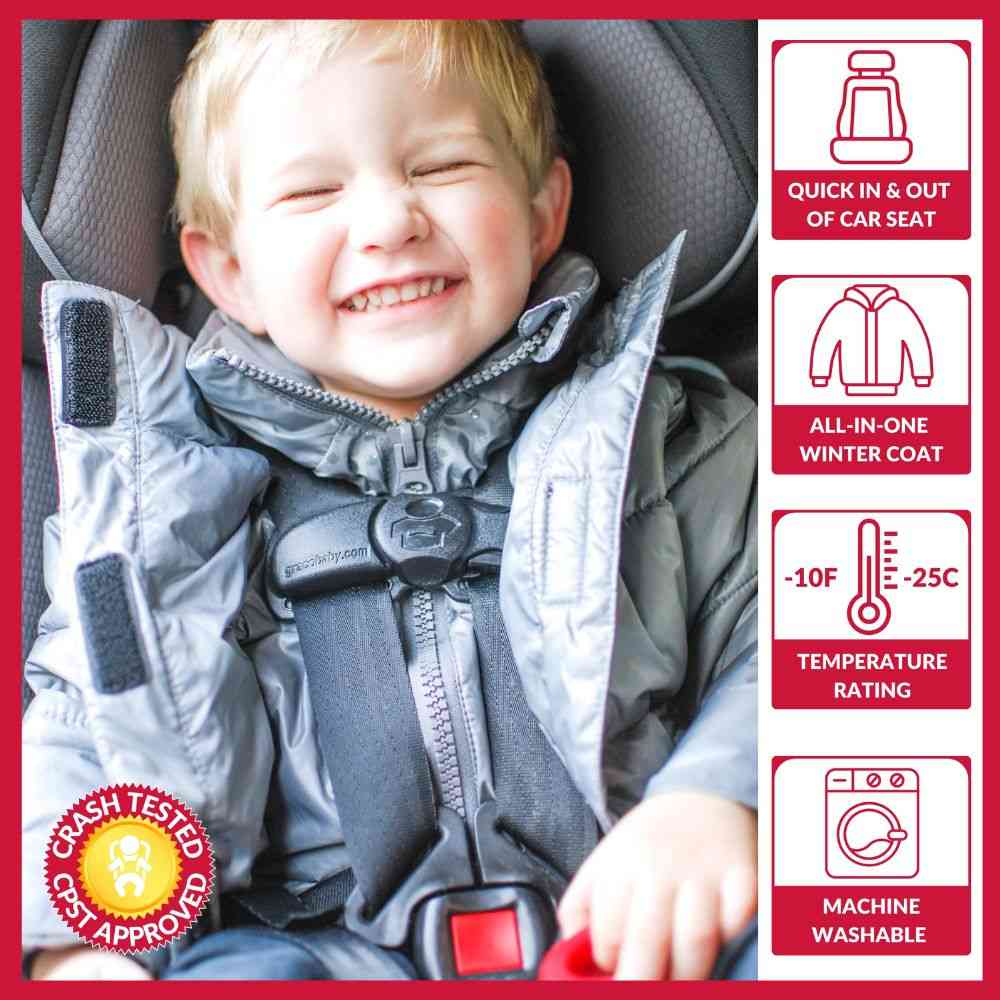 Onekid Car Seat Coat | The Road Coat Vegan - Platinum- Strolleria
