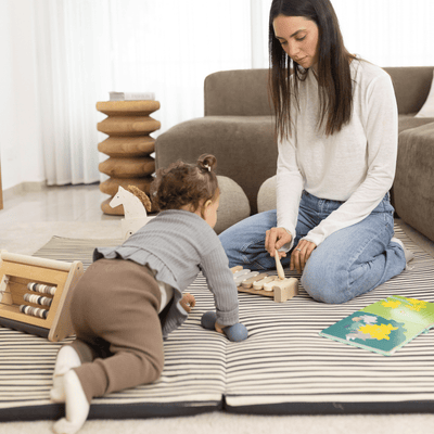 Toki Kids Bold Stripe Organic Cotton Mat