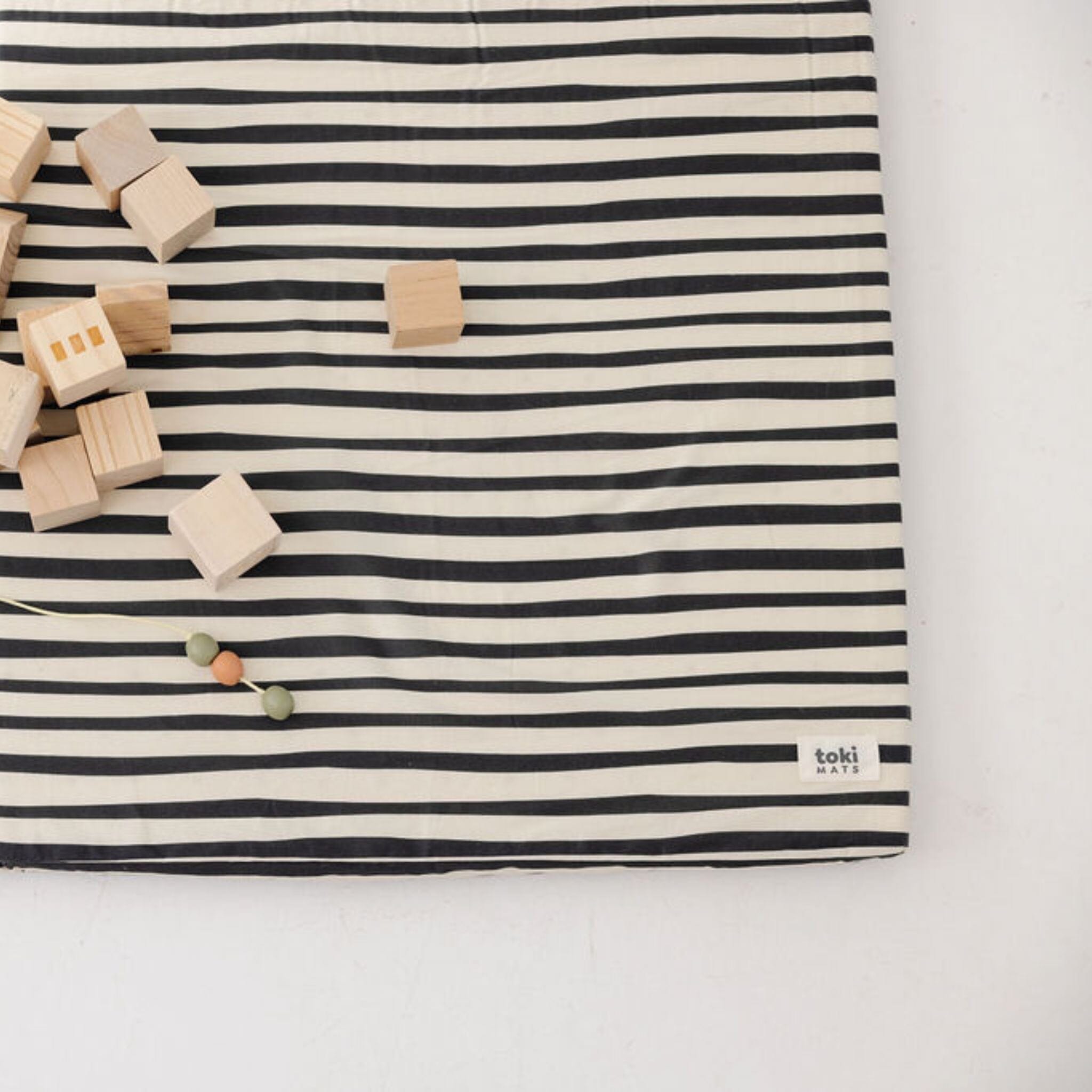Toki Kids Bold Stripe Organic Cotton Mat- Strolleria