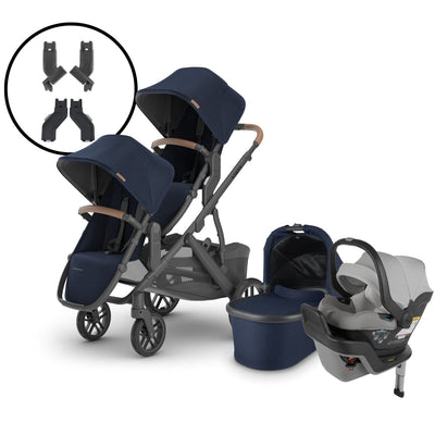 2024 UPPAbaby Vista V2 Double Stroller and Mesa Max Travel System - Noa / Stella
