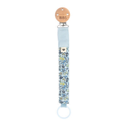 BIBS X Liberty Pacifier Clip Chamomile Lawn Baby Blue