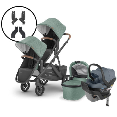2024 UPPAbaby Vista V2 Double Stroller and Mesa Max Travel System - Gwen / Gregory