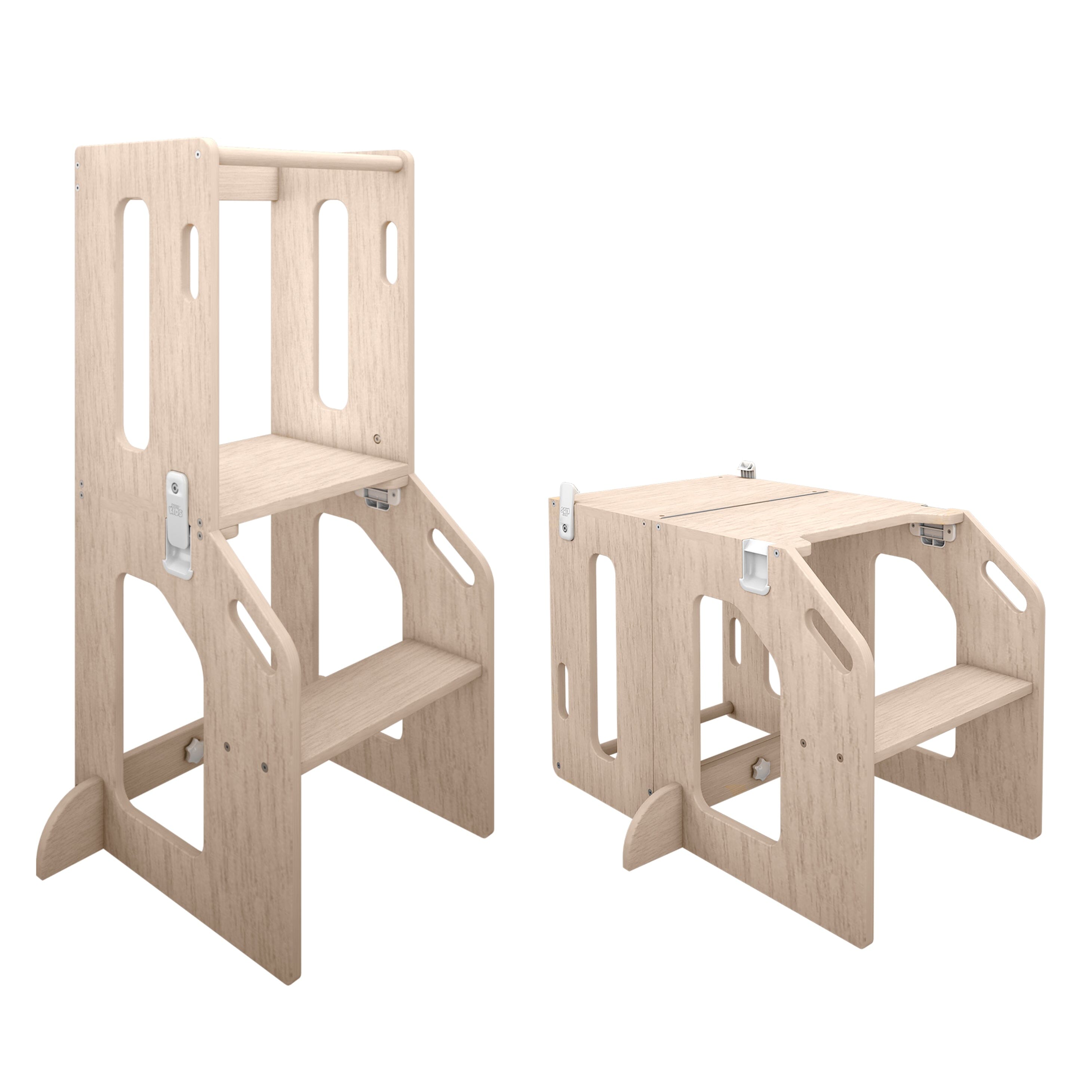 Busy Kids 2-In-1 Kitchen Tower and Kids Art Desk- Strolleria