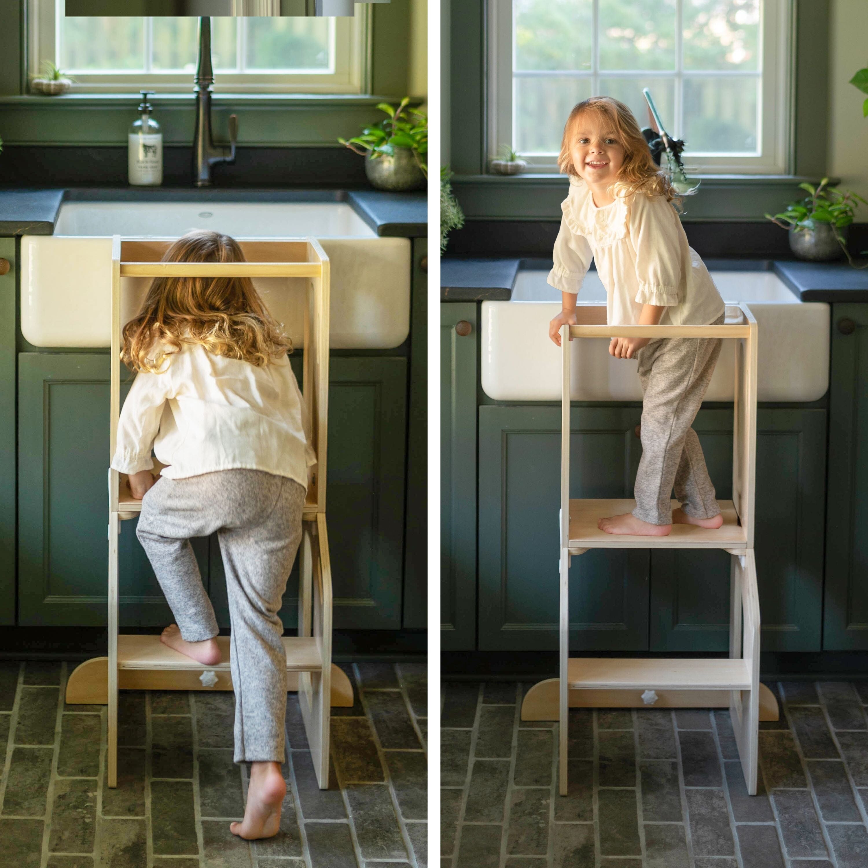 Busy Kids 2-In-1 Kitchen Tower and Kids Art Desk- Strolleria