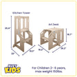 Busy Kids 2-In-1 Kitchen Tower and Kids Art Desk - Bambi Baby