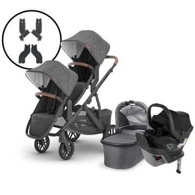 2024 UPPAbaby Vista V2 Double Stroller and Mesa Max Travel System - Greyson / Jake