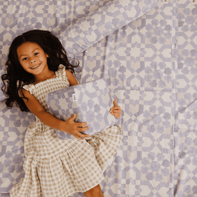 Toki Kids Blue Tile Organic Cotton Mat