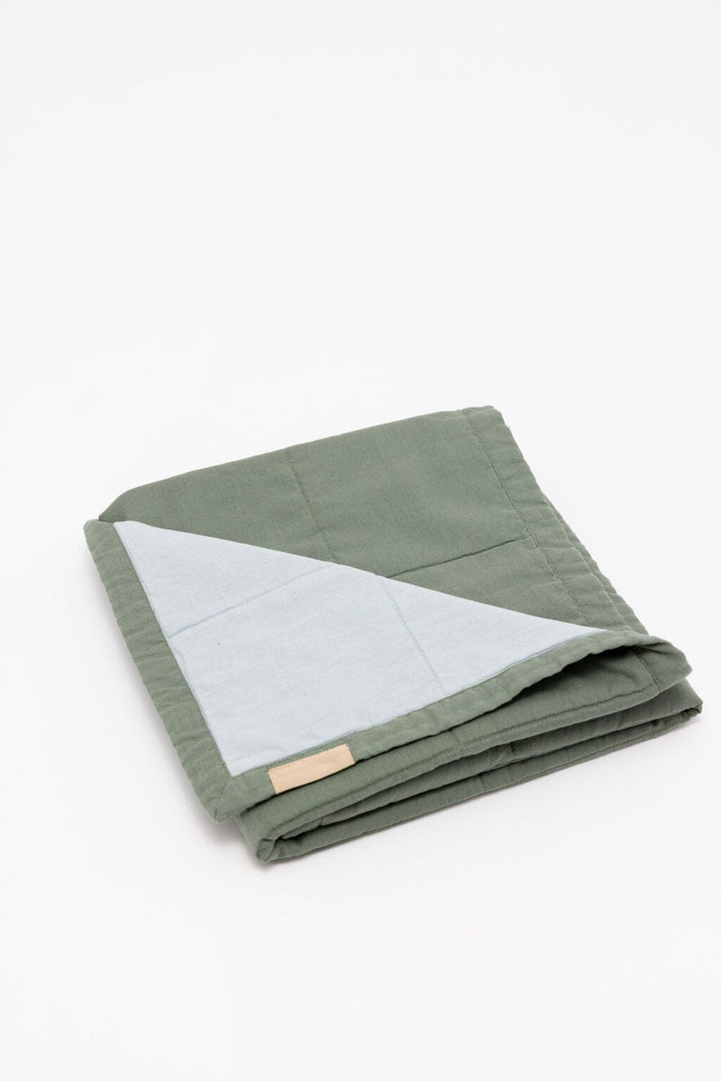 WildBird Linen Quilted Blanket - Acadian/Dove