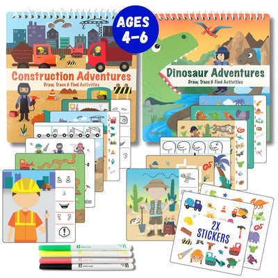 UnbuckleMe® Totebook Kids Dry Erase Travel Activity Book