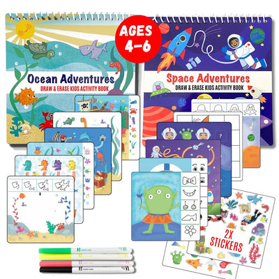 UnbuckleMe® Totebook Kids Dry Erase Travel Activity Book