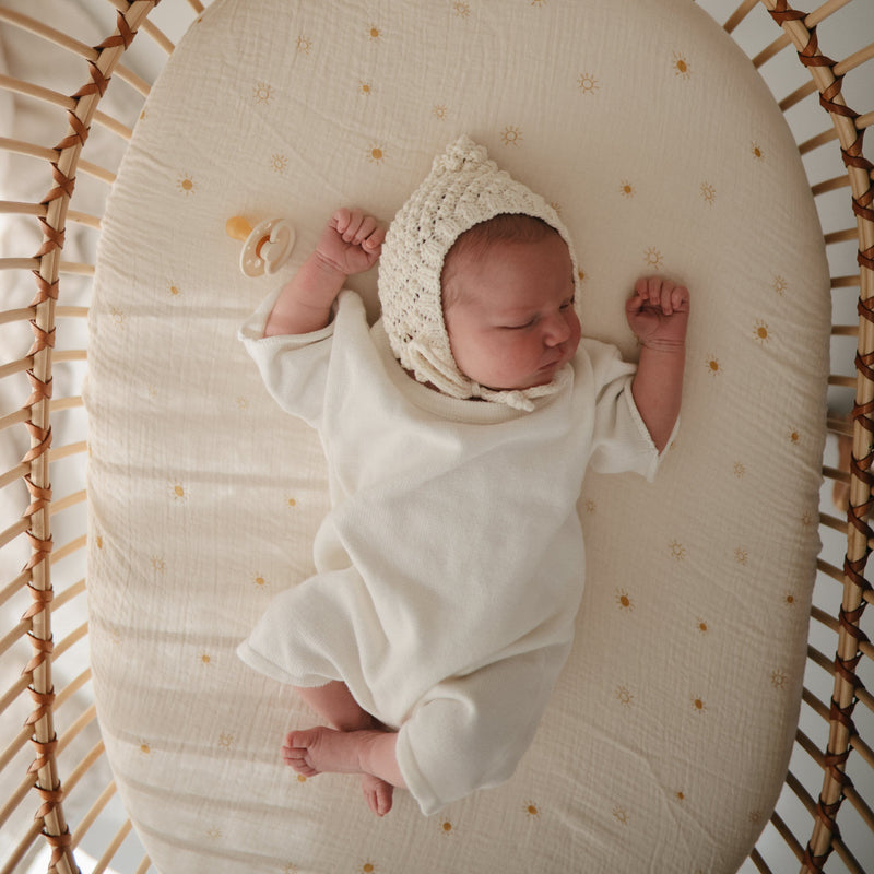 Mushie Extra Soft Bassinet Muslin Crib Sheet