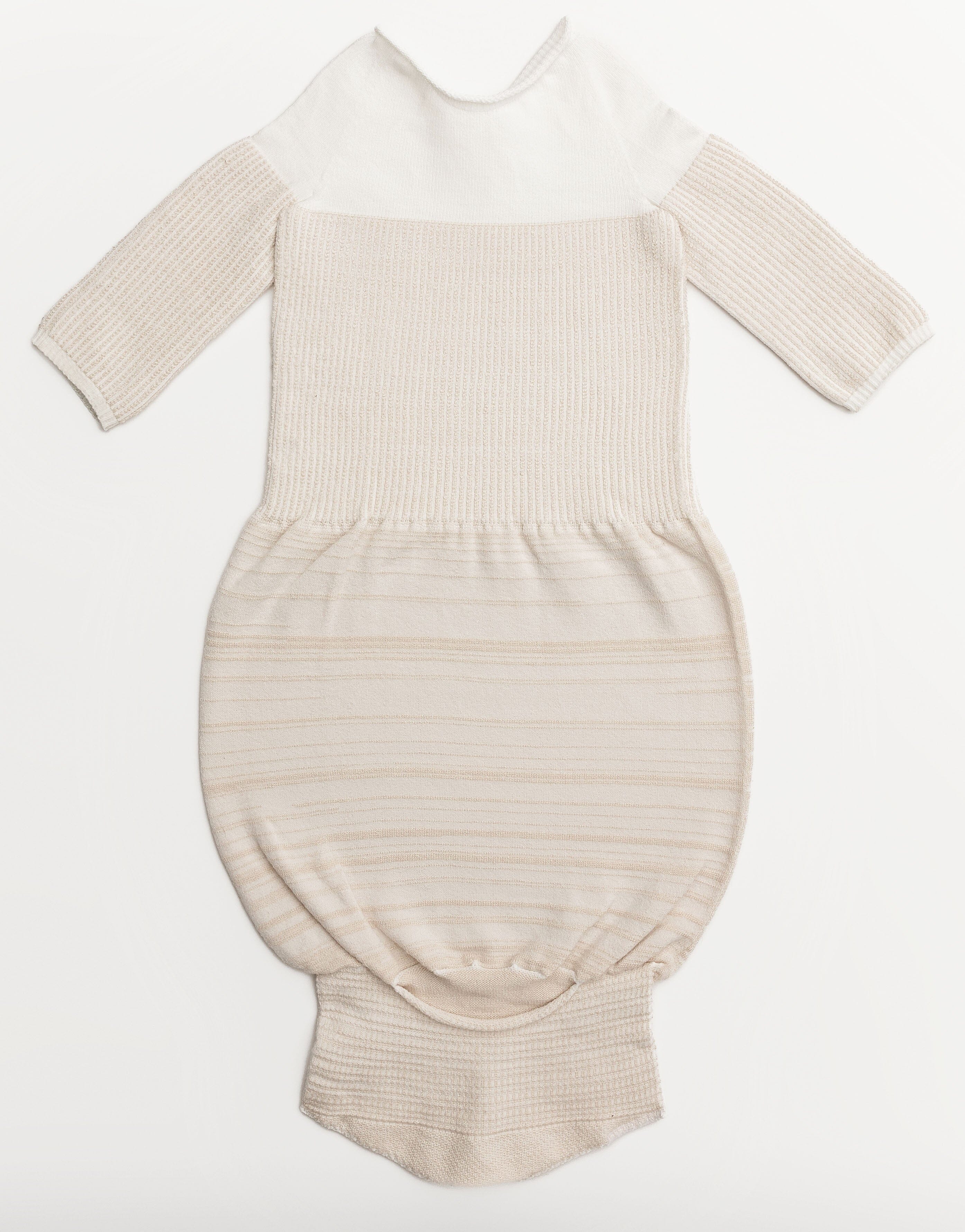 Swaddelini Bamboo Blend Beige Arms Out™ Long Sleeve Sleep Sack- Strolleria