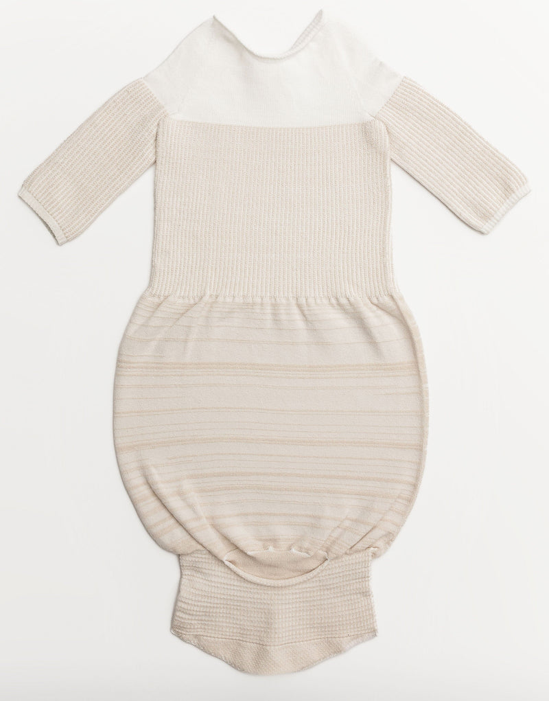 Swaddelini Bamboo Blend Beige Arms Out™ Long Sleeve Sleep Sack