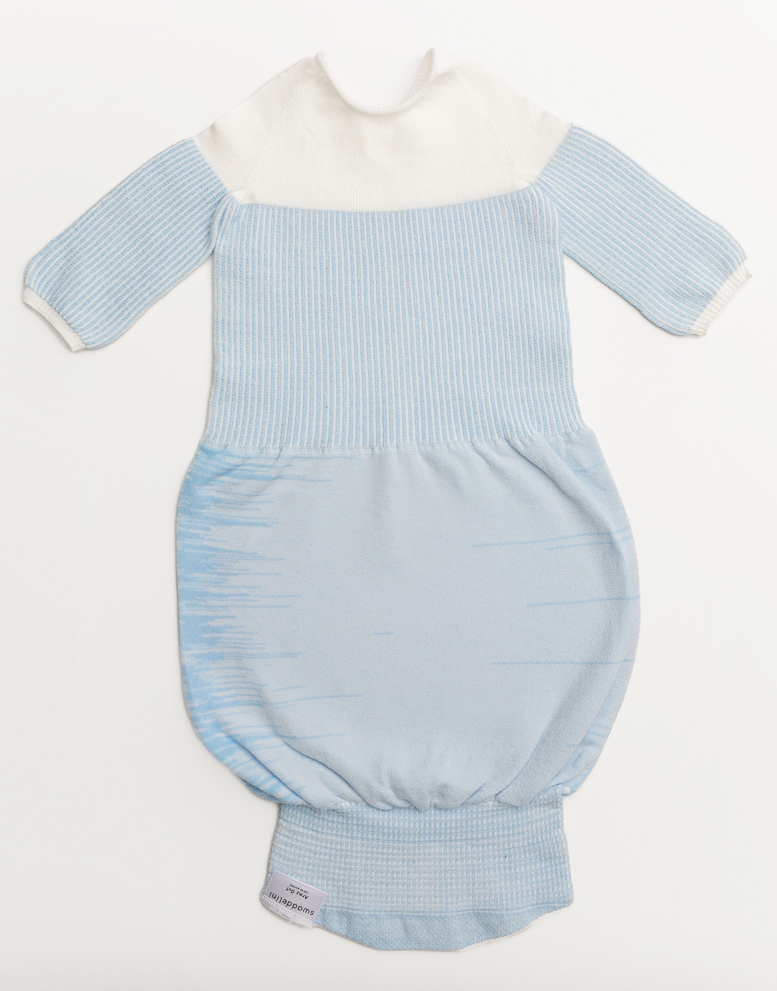 Swaddelini Blue Arms Out™ Long Sleeve Sleep Sack- Strolleria