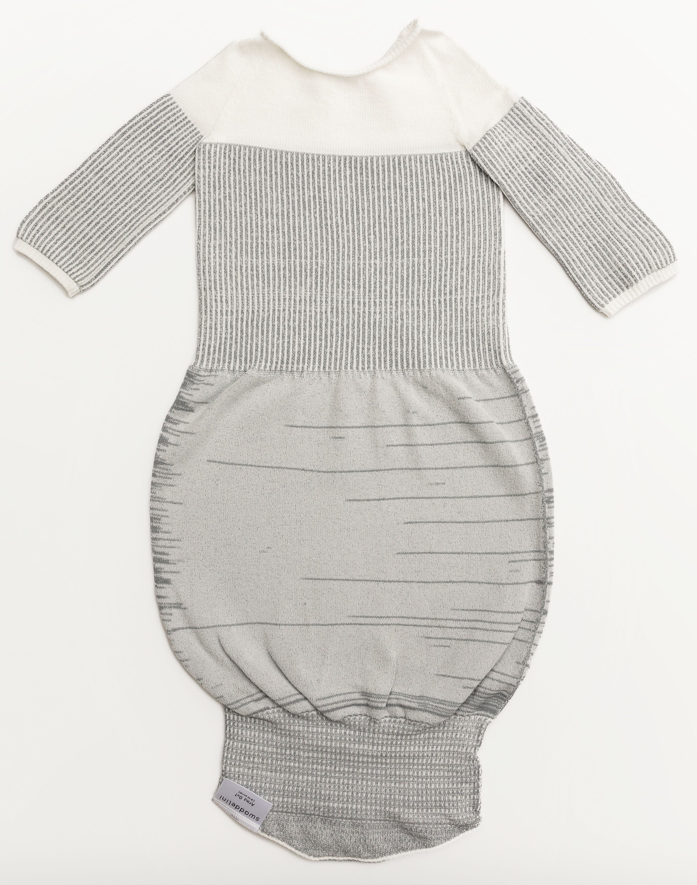 Swaddelini Grey Arms Out™ Long Sleeve Sleep Sack- Strolleria