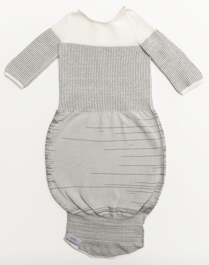 Swaddelini Grey Arms Out™ Long Sleeve Sleep Sack