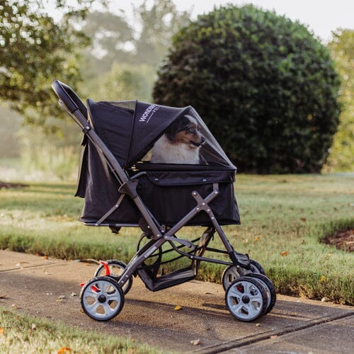 Wonderfold W4 Luxe Pro 4-Seater Stroller Wagon - Black