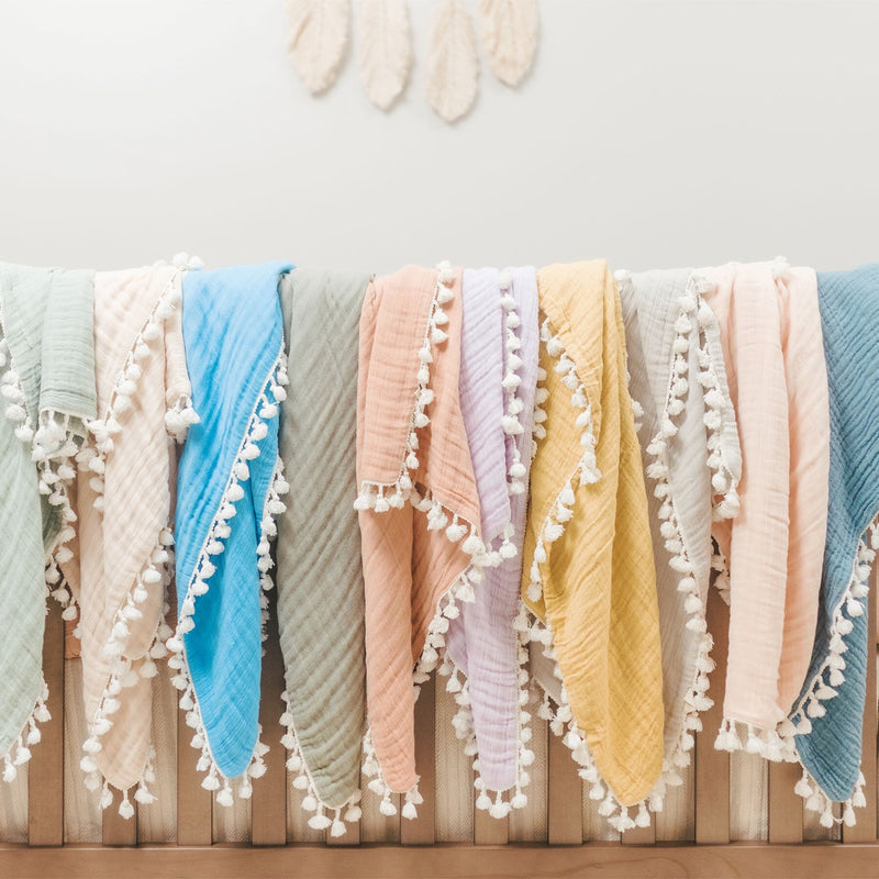 Crane Baby Six Layer Muslin Blanket