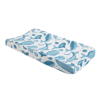 Crane Baby Changing Pad Covers - Whale