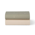 Snuz Bassinet 2 Pack Fitted Sheets - Sage Cross - Bambi Baby