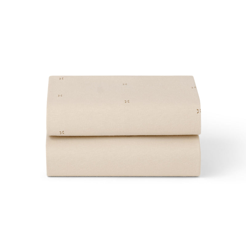 Snuz Bassinet 2 Pack Fitted Sheets - Cashmere Cross