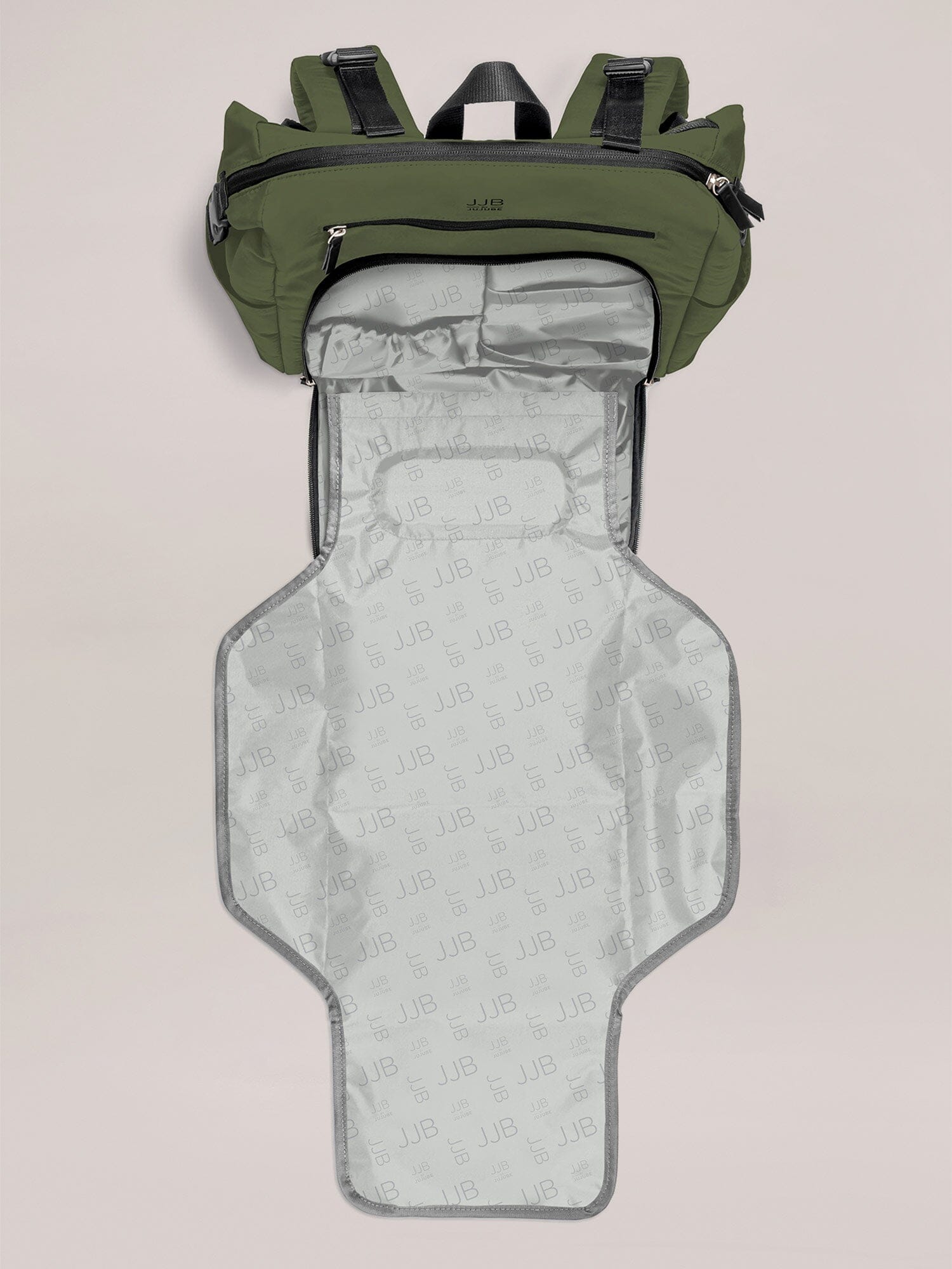 JuJuBe Modern Backpack Diaper Bag - Olive- Strolleria