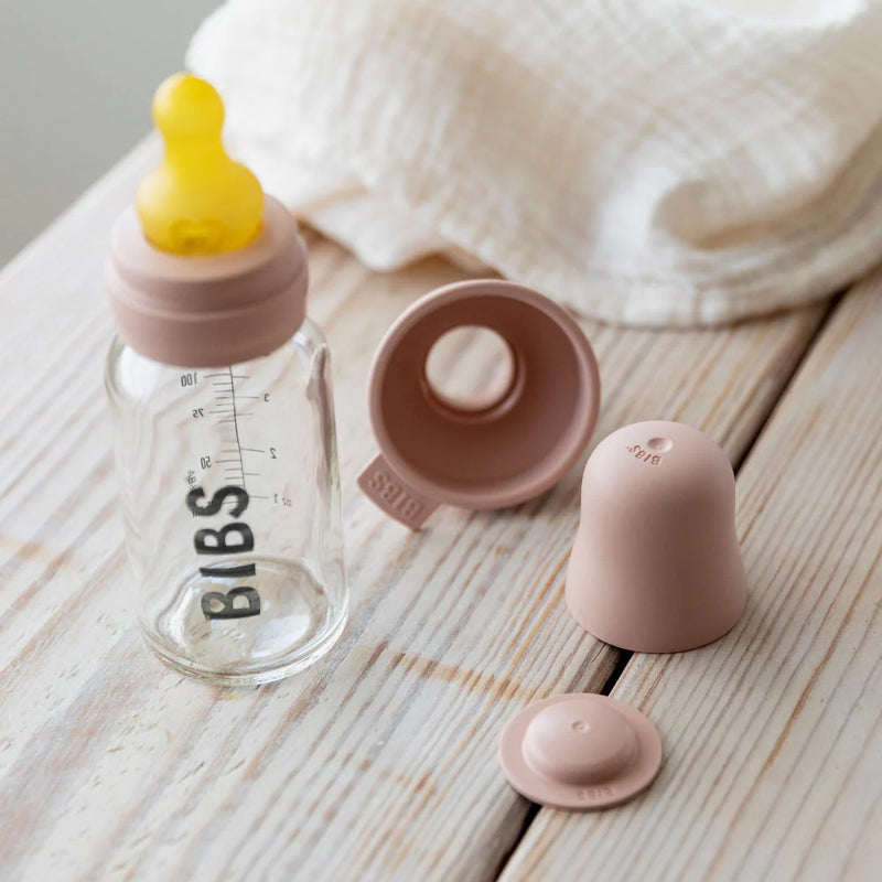 BIBS Baby Glass Bottle Complete Set Blush